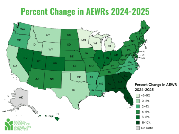 Percent Change In AEWRs 2024 2025